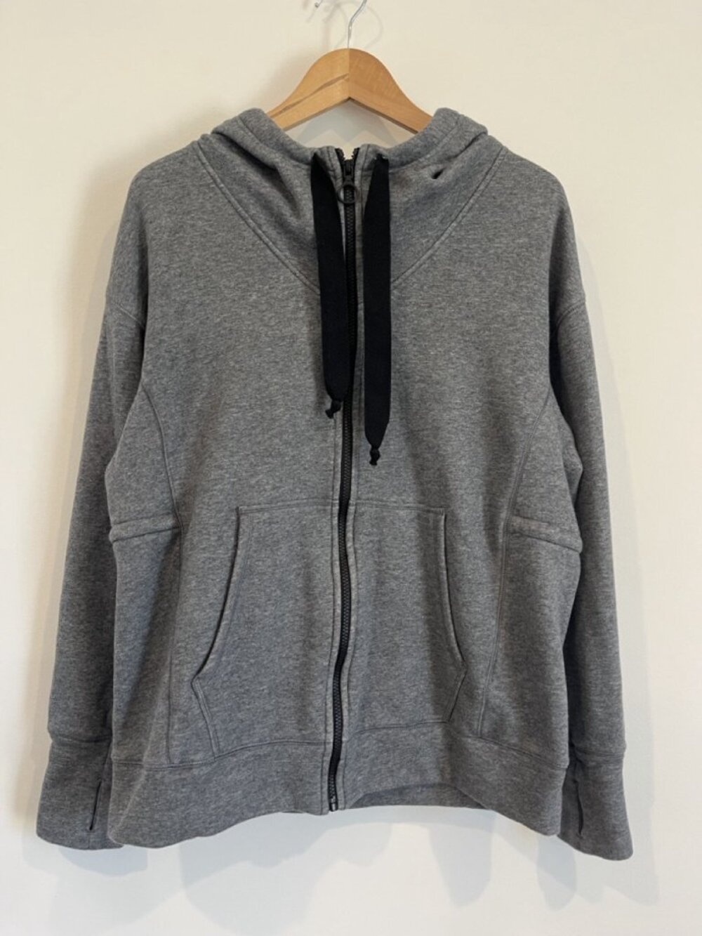 Fabletics Full Zip Hoodie Athleisure Sweatshirt Heather Grey Size S Casual